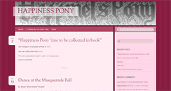 Desktop Screenshot of happinesspony.com